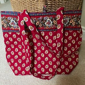 Vera Bradley Red Leaf Tote Bag - EUC!!